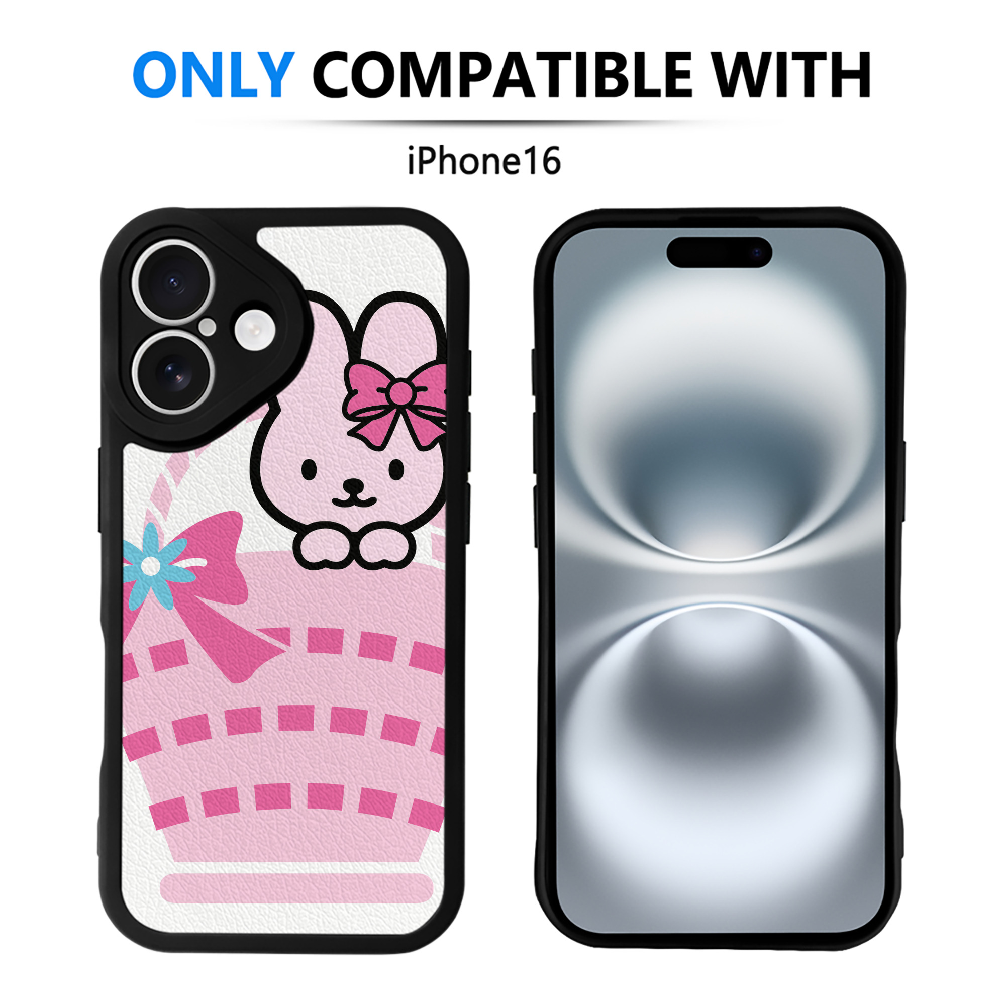 （画像用） Hello Kitty ハローキティ 【iPhone 16シリーズ対応】シリコンスマホケース（レザー調） 材質：シリコン